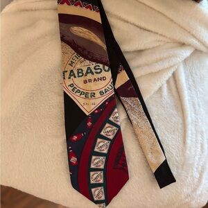 Tabasco Red and Black Striped Tie